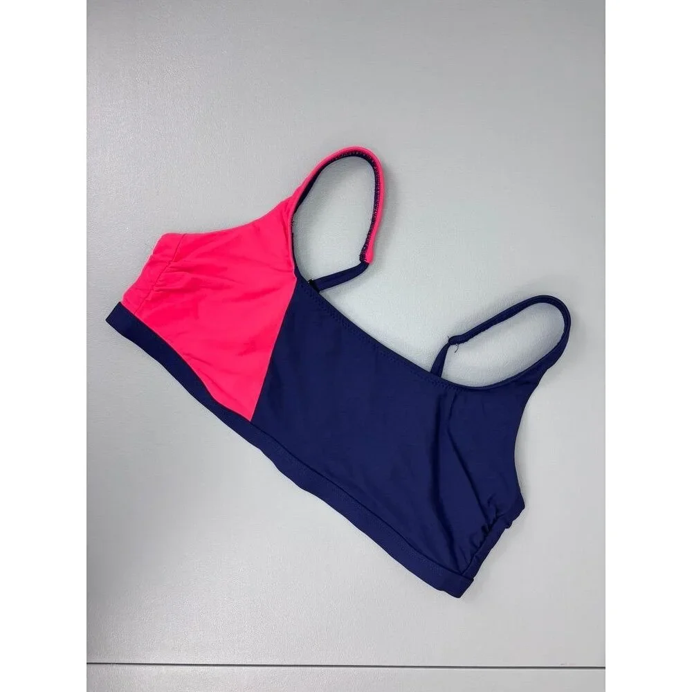 Draper James Helen Jon women's large‎ navy pink bikini swim top